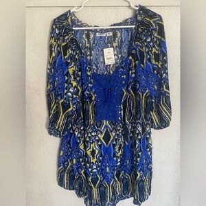 Chico's Blue Patterned Women's Top